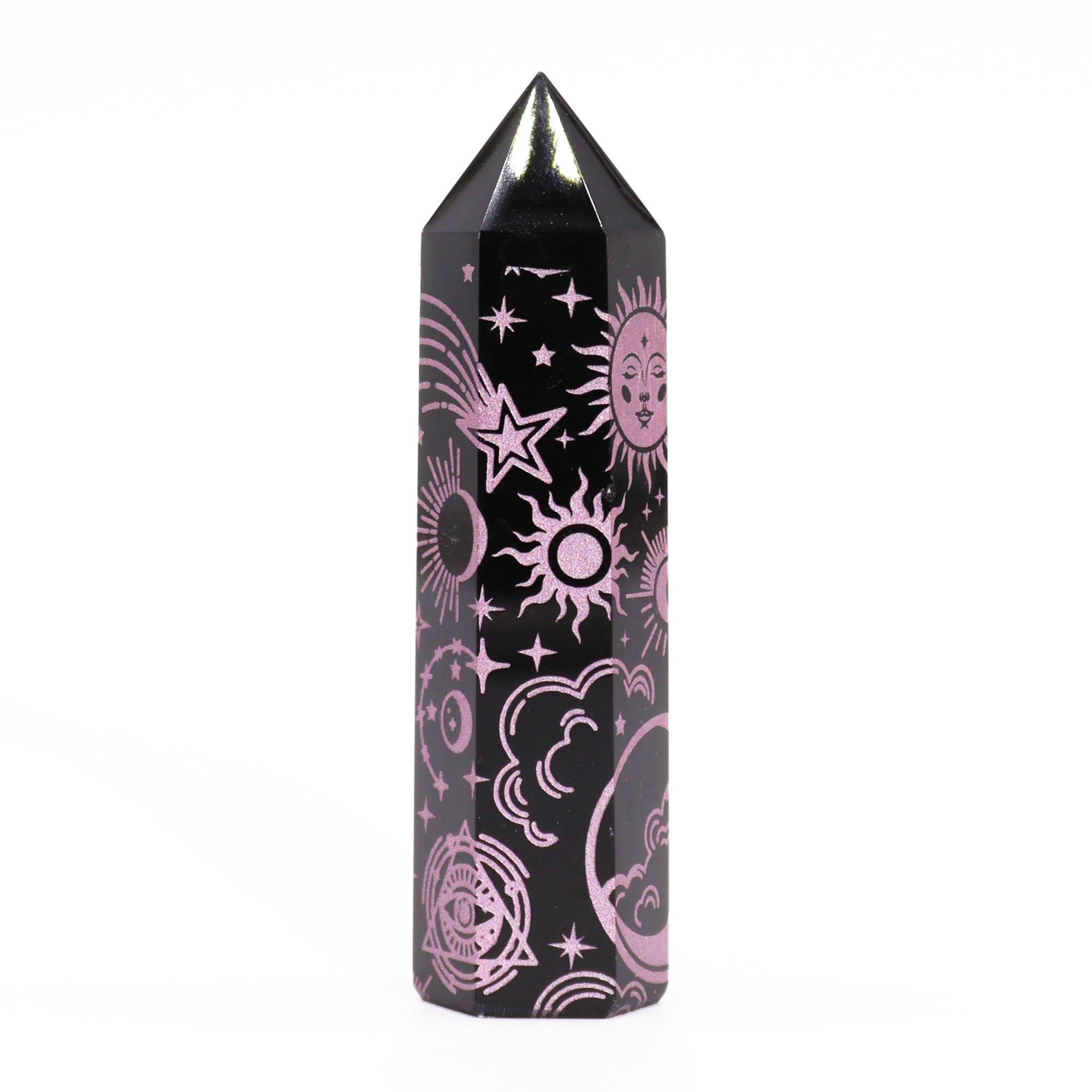 Black Obsidian Point - Mystic Story - Rose Pink From Witch, Please!