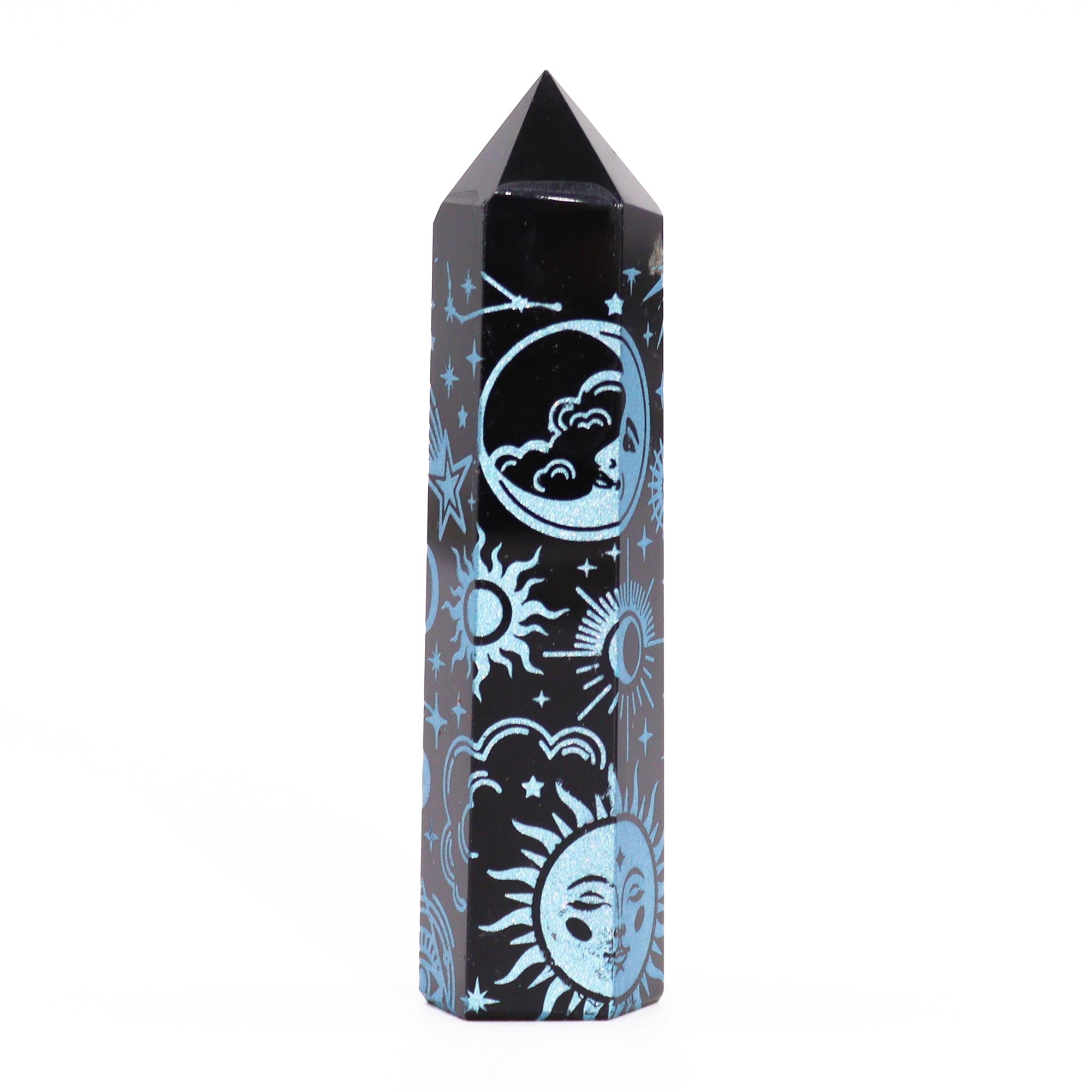 Black Obsidian Points - Mystic Story - Sky Blue From Witch, Please!