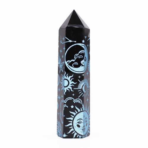 Black Obsidian Points - Mystic Story - Sky Blue From Witch, Please!