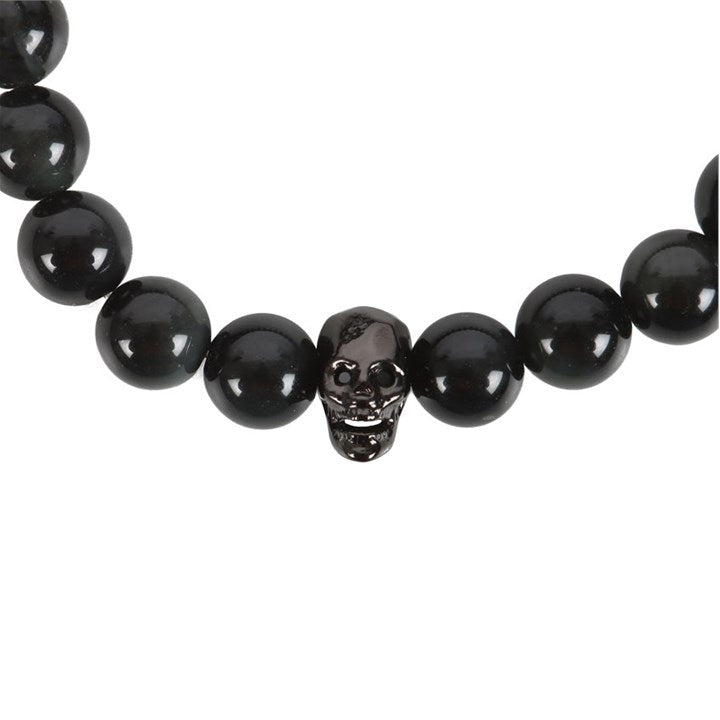 Black Obsidian Skull Bracelet From Witch, Please!