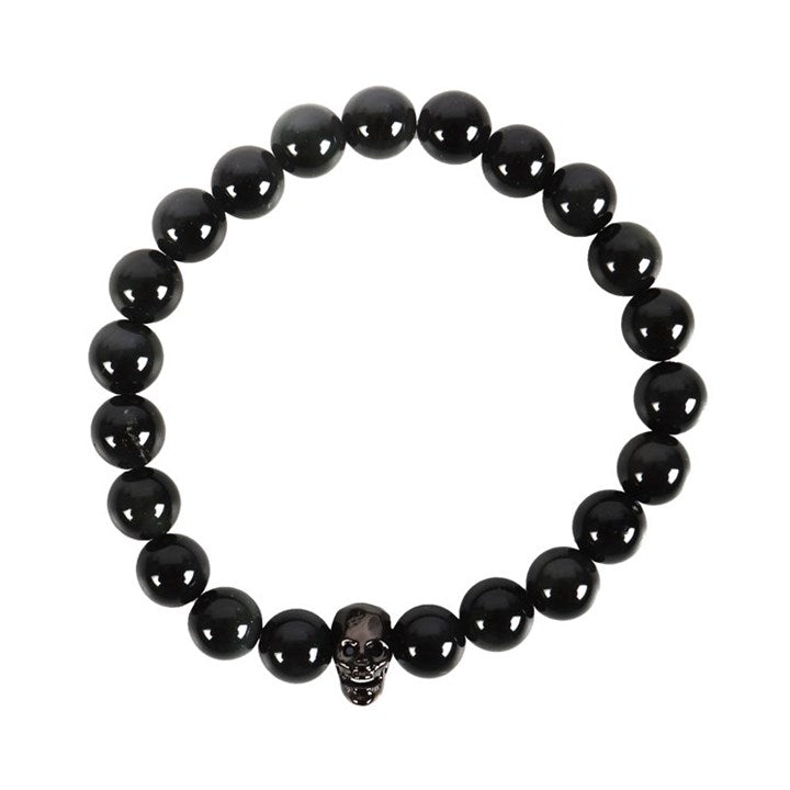 Black Obsidian Skull Bracelet From Witch, Please!
