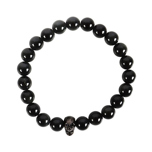 Black Obsidian Skull Bracelet From Witch, Please!