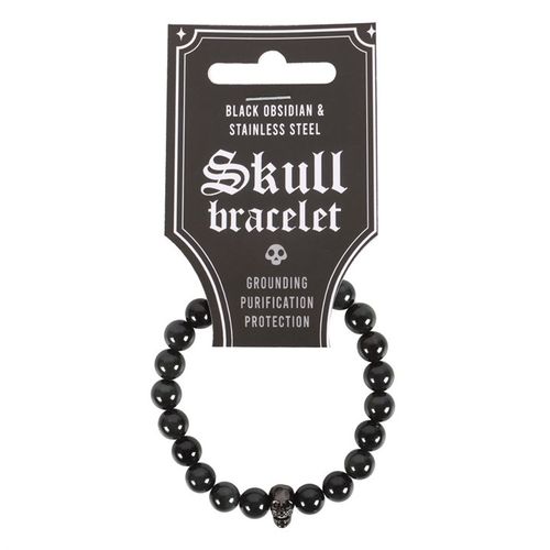 Black Obsidian Skull Bracelet From Witch, Please!
