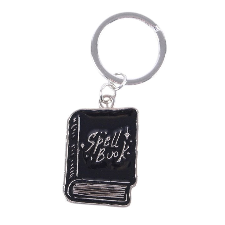 Black Spell Book Keyring