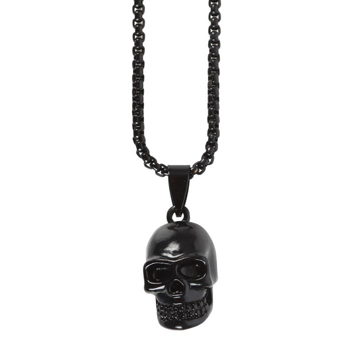 Black Stainless Steel Skull Necklace From Witch, Please!
