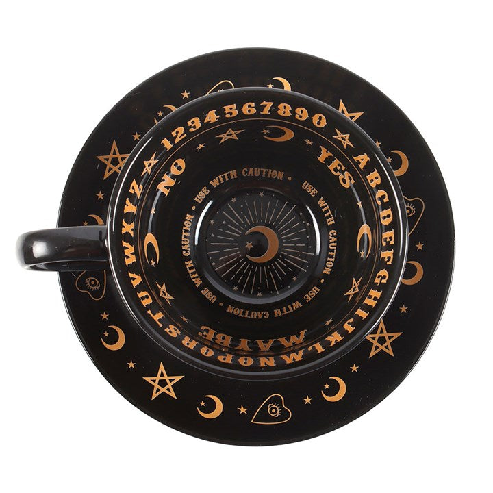 Black Talking Board Teacup and Saucer From Witch, Please!