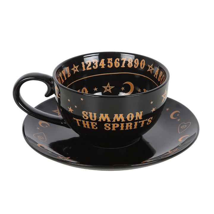 Black Talking Board Teacup and Saucer From Witch, Please!