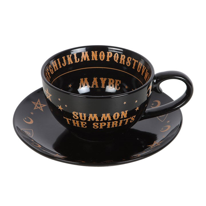 Black Talking Board Teacup and Saucer From Witch, Please!