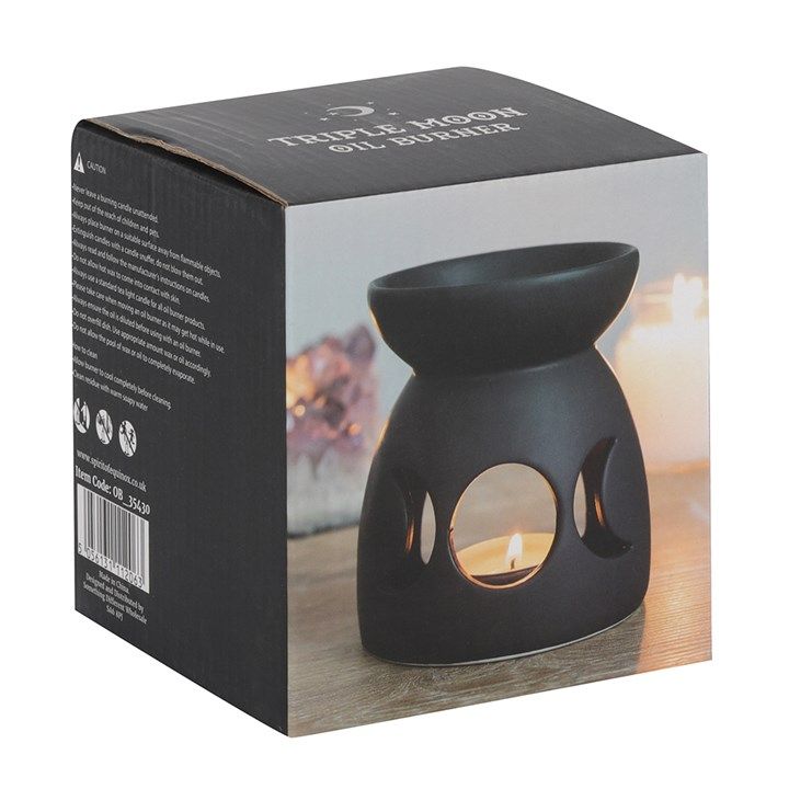 Black Triple Moon Cut Out Oil Burner From Witch, Please!