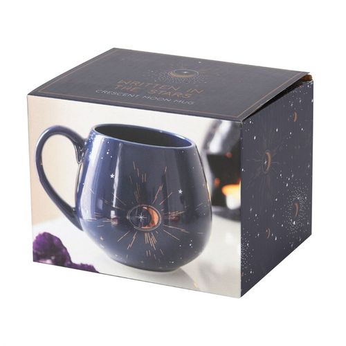 Blue Crescent Moon Rounded Mug at Witch, Please!.