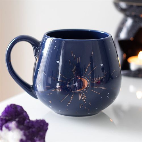 Blue Crescent Moon Rounded Mug at Witch, Please!.