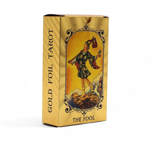 Blue & Gold Foil Tarot Card Set - All Seeing Eye - with booklet Cards Reading Cloths