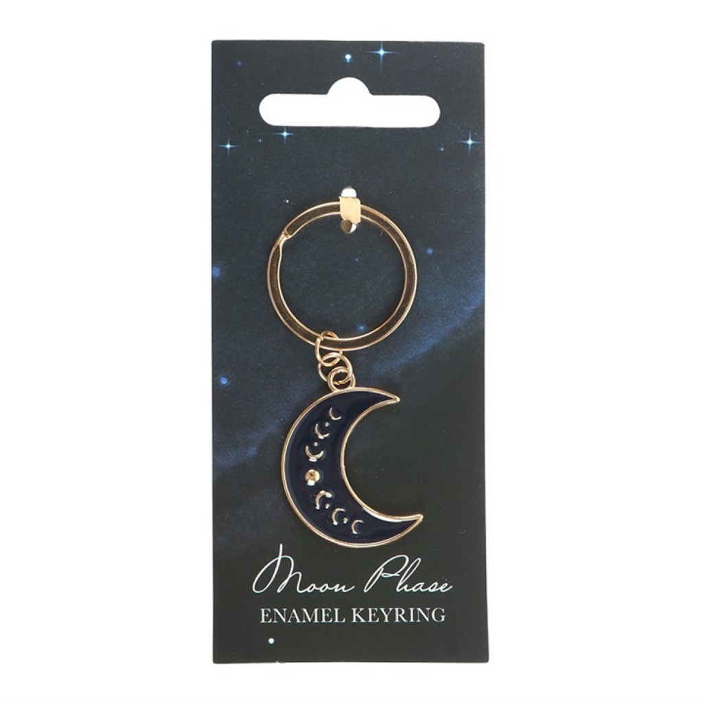 Blue Moon Phase Crescent Keyring