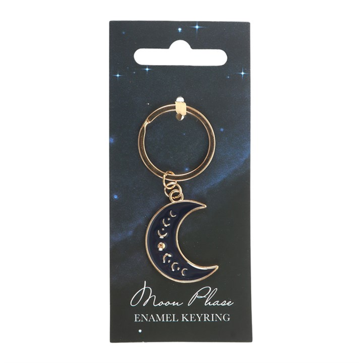 Blue Moon Phase Crescent Keyring