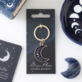 Blue Moon Phase Crescent Keyring
