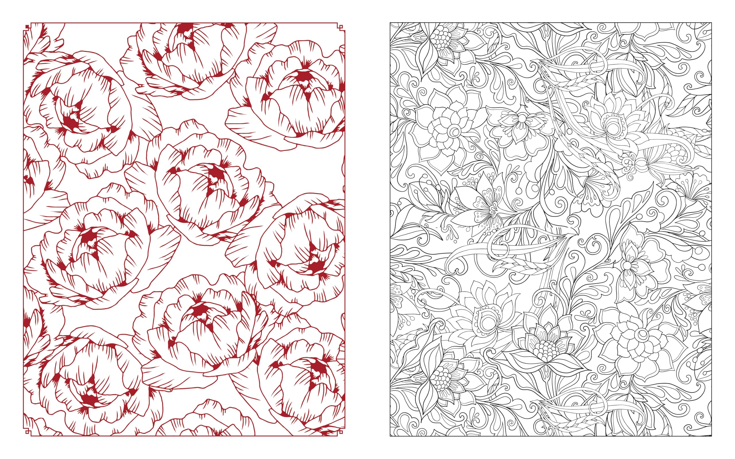 Botanical Blooms Coloring Book : Over 150 Pages of Enchanting Florals to Color