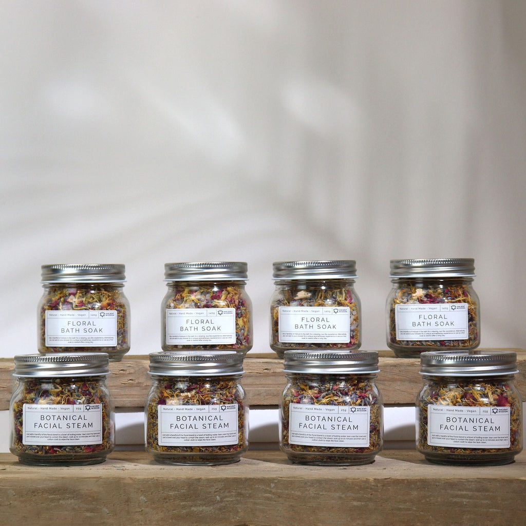 Botanical Facial Steam Blend - Natural 250g Floral Bath Soak &