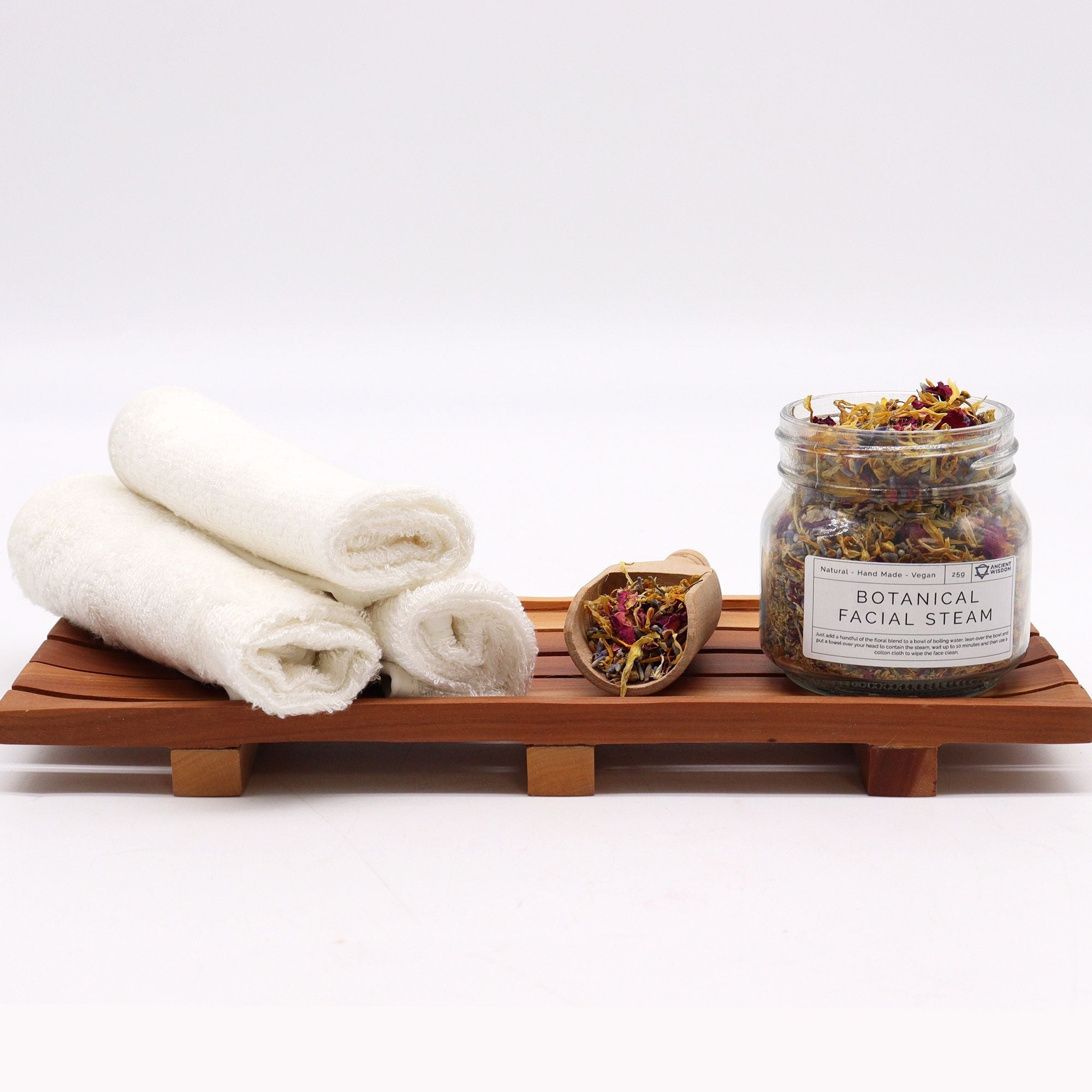 Botanical Facial Steam Blend - Natural 250g Floral Bath Soak &