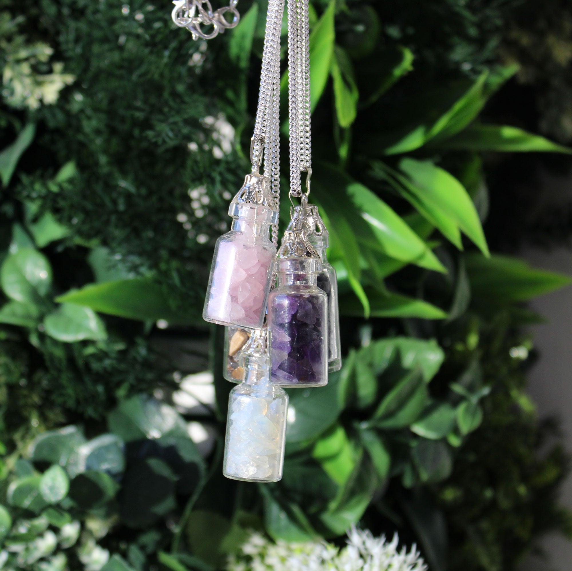 Bottled Gemstones Necklace - Amethyst From Witch, Please!