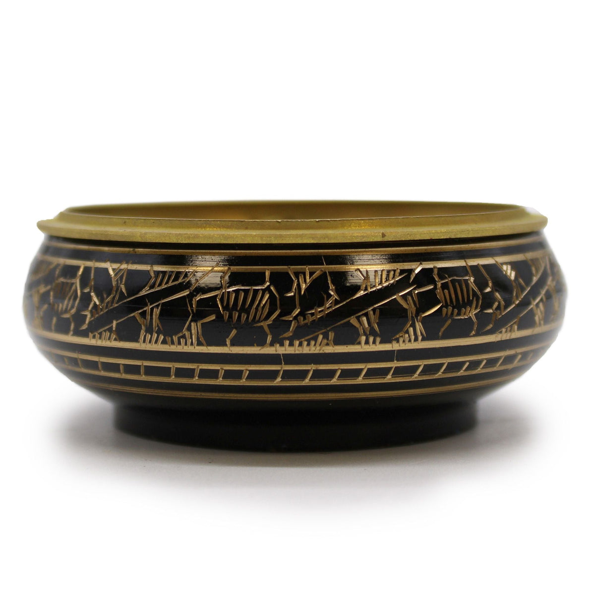 Brass Carved Charcoal Incense Jar Traditional Burners