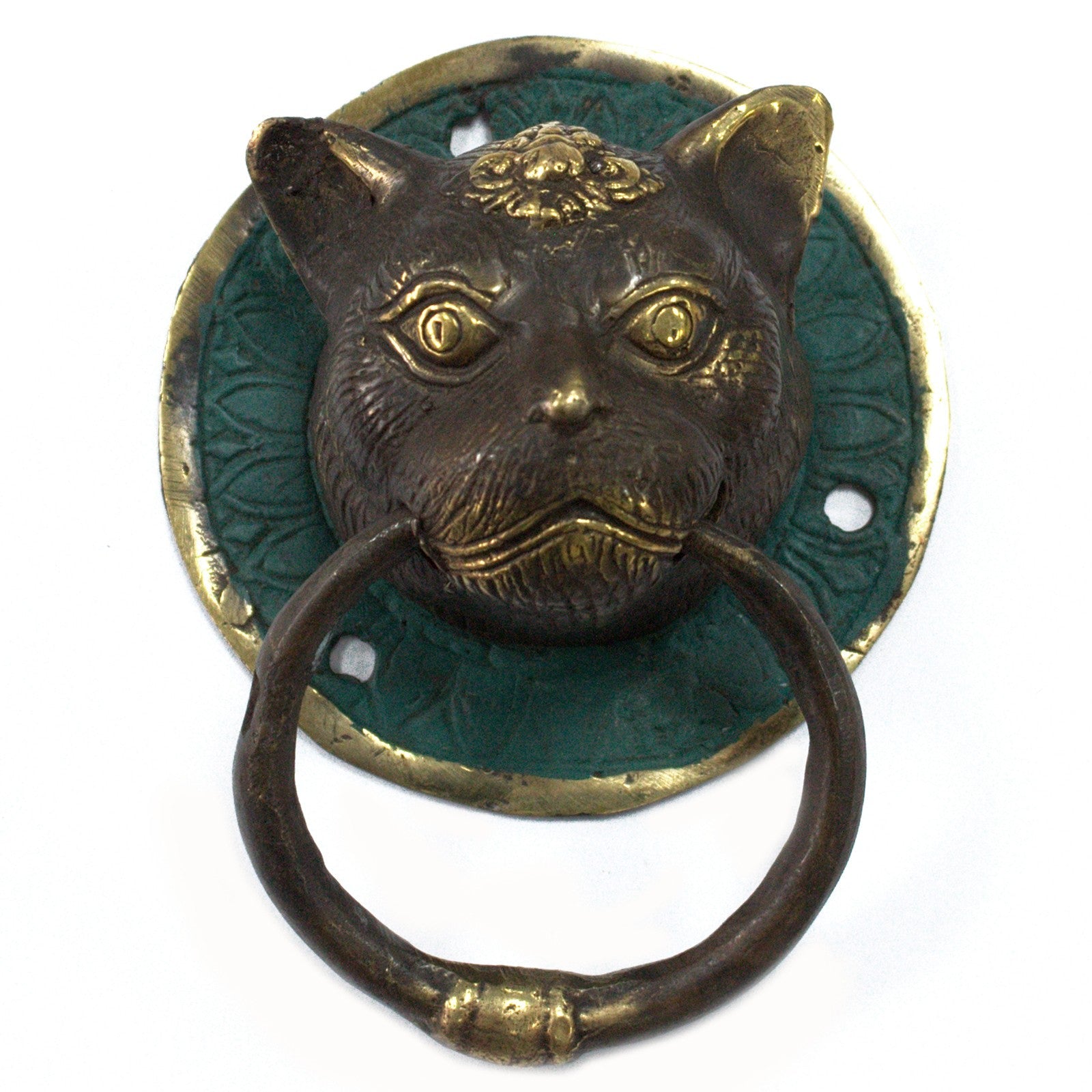 Brass Door Knocker - Cats Head From Witch, Please!