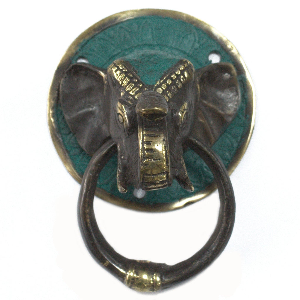 Brass Door Knocker - Elephants Head From Witch, Please!
