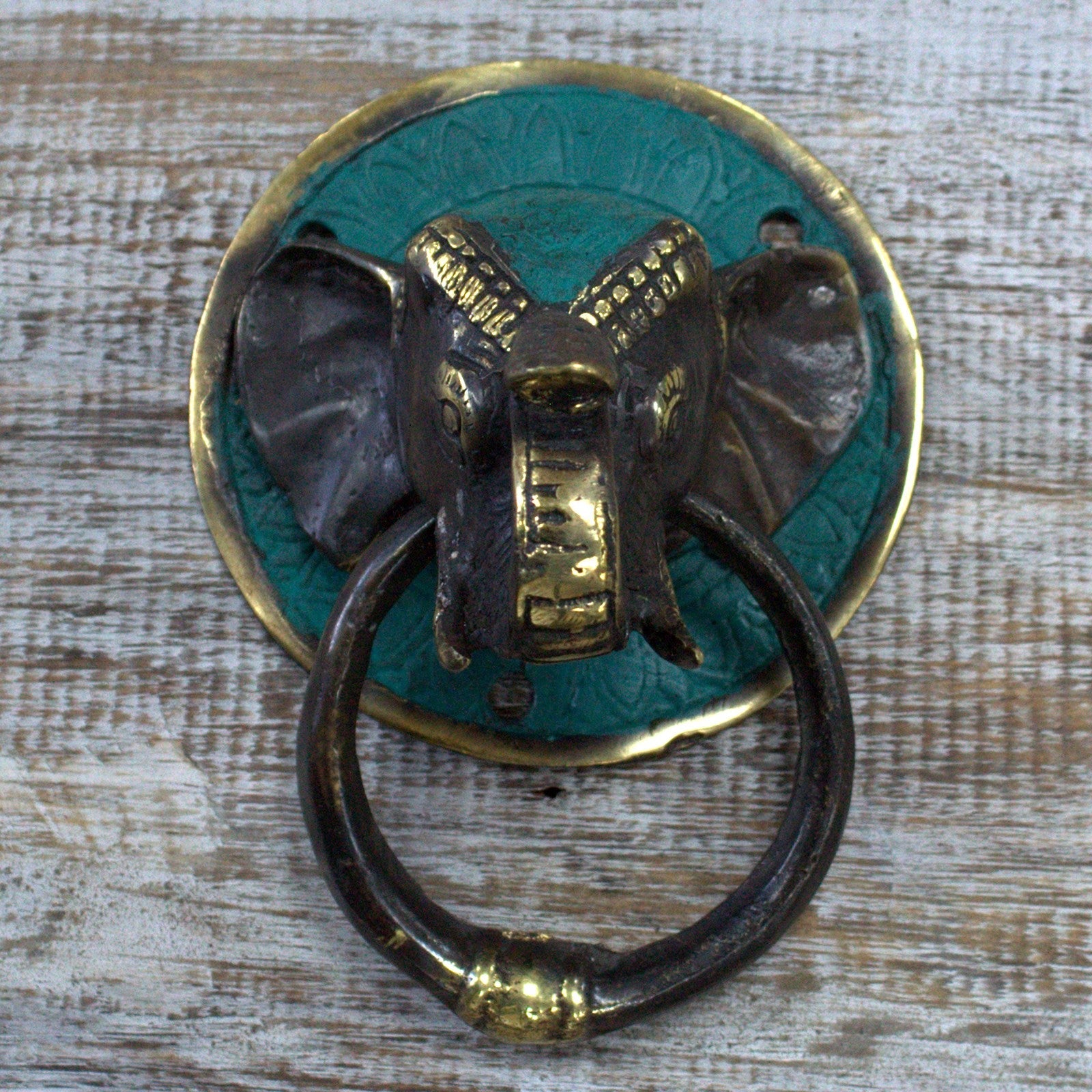 Brass Door Knocker - Elephants Head From Witch, Please!