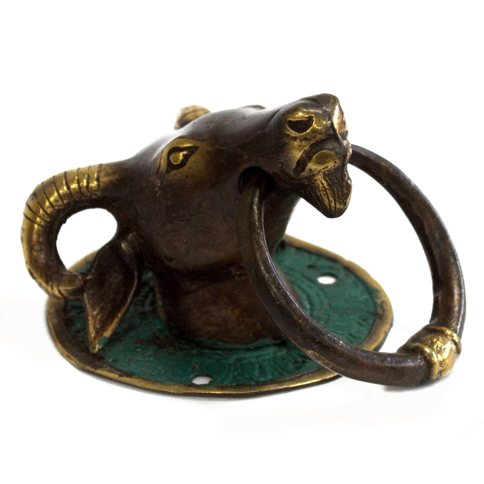 Brass Door Knocker - Rams Head From Witch, Please!