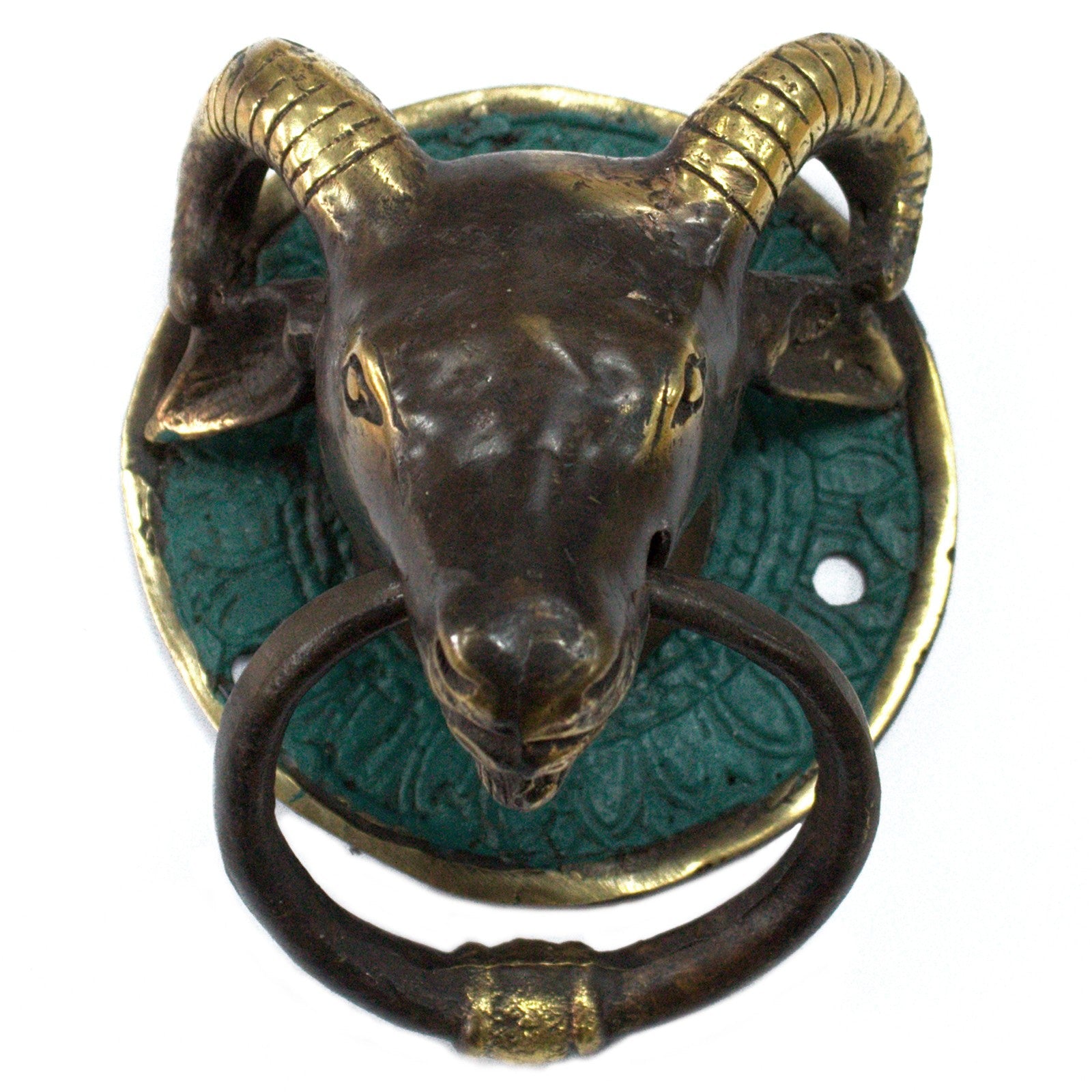 Brass Door Knocker - Rams Head From Witch, Please!
