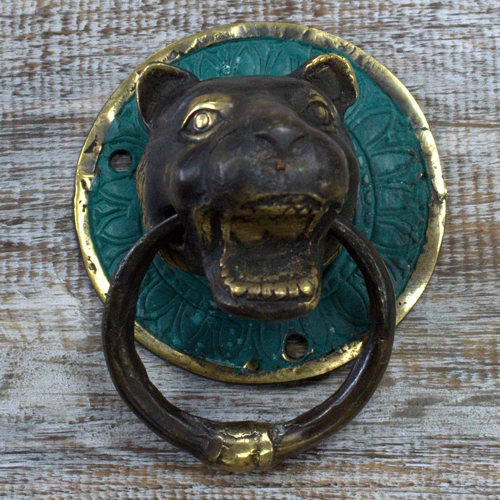 Brass Door Knocker - Tiger Head From Witch, Please!