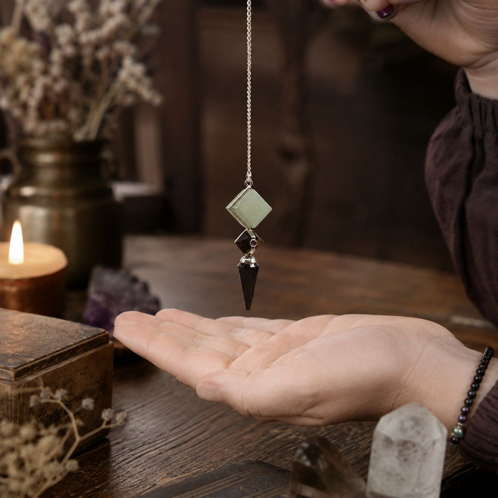Builder of Realms - Three Piece Pendulum - Black Agate - Green Aventurine - Tiger Eye Special Gemstone Pendulums
