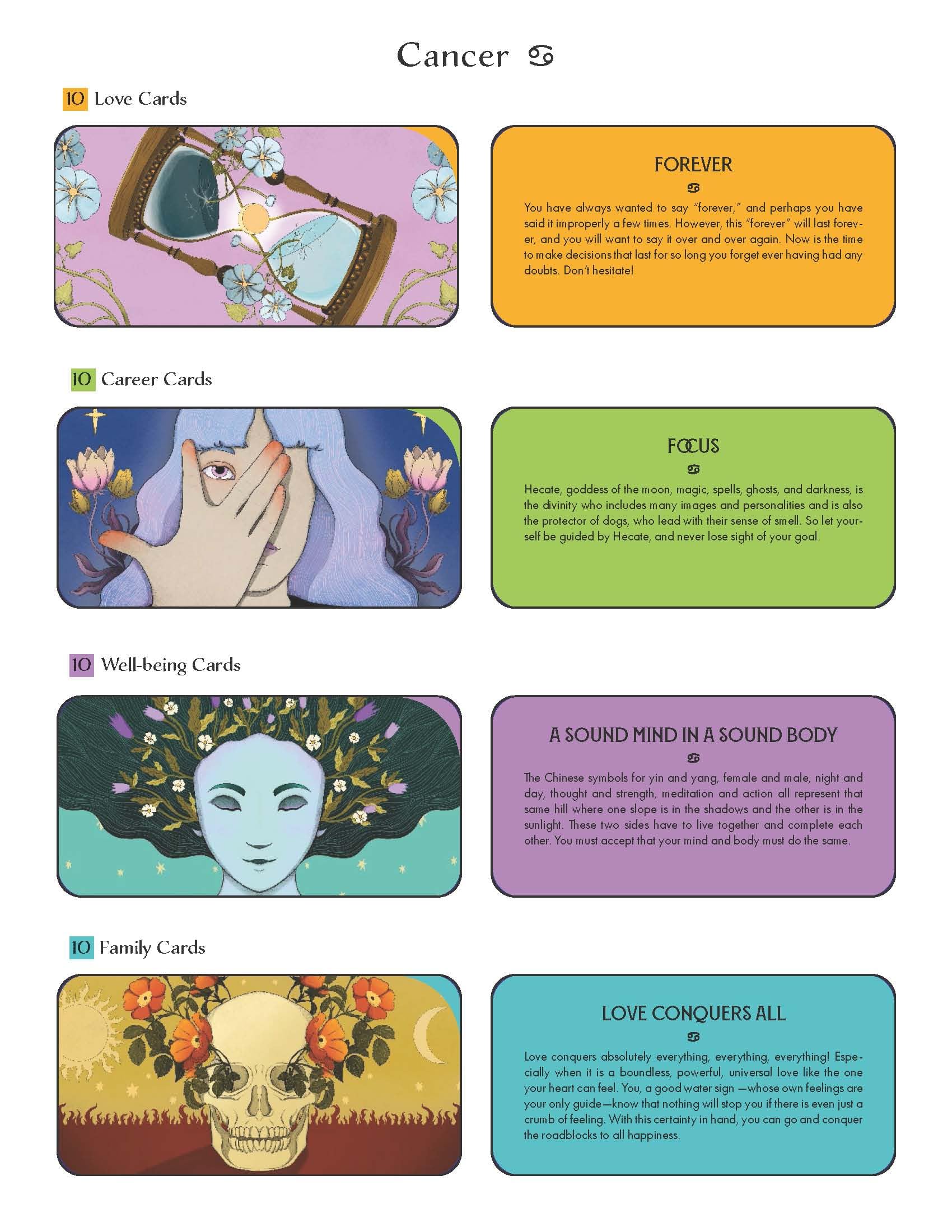 Cancer Pocket Zodiac Cards : 40 Magical Messages from the Stars - Sold by Witch, Please!