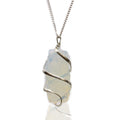 Cascade Wrapped Gemstone Necklace - Rough Opalite From Witch, Please!