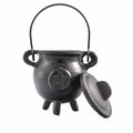 Cast Iron Cauldron with Pentagon 6.5x13cm Ritual Bowls and Cauldrons