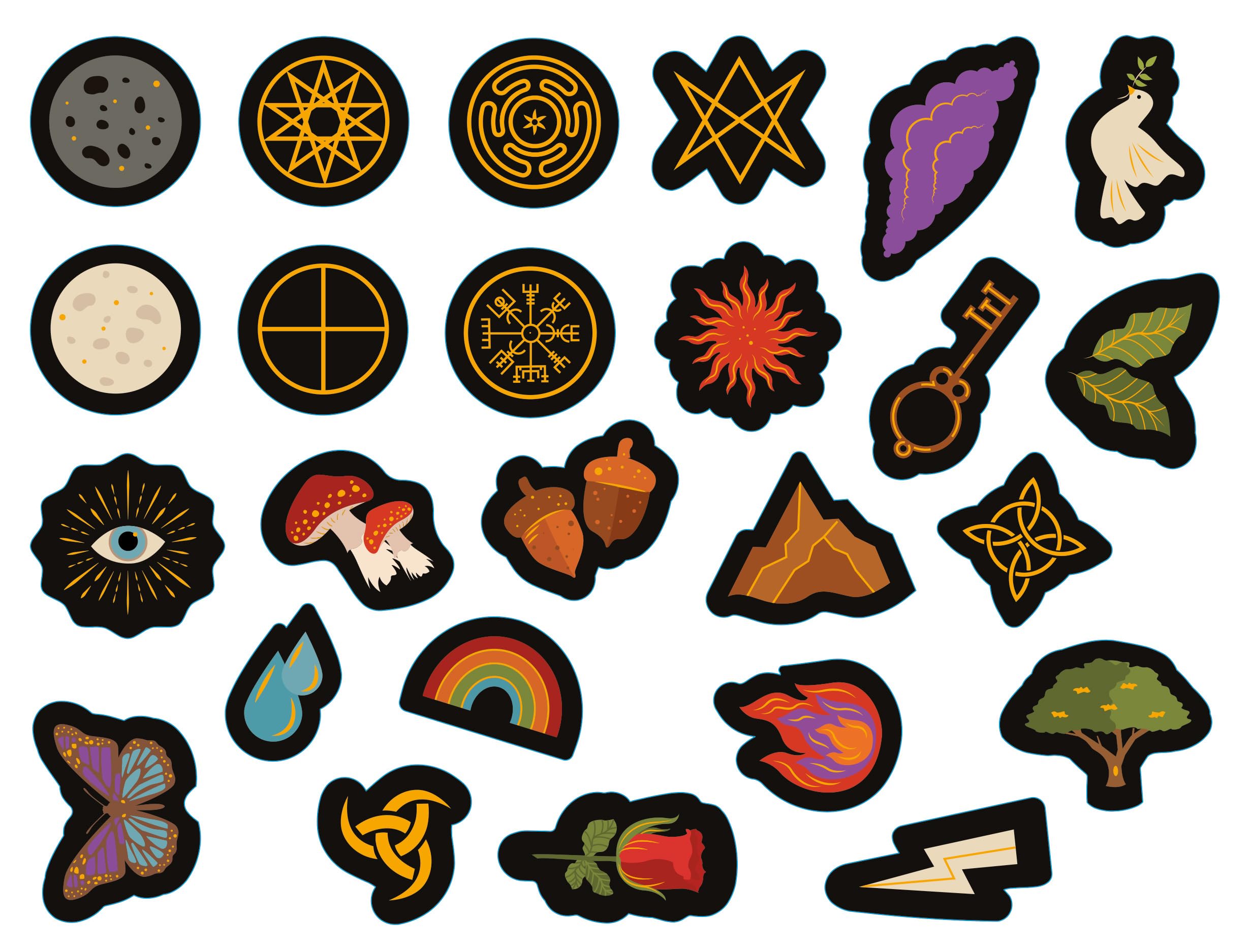 Charm Casting : Decode magickal symbols to reveal your destiny - Includes: casting board, 24 card charms, guidebook and bag