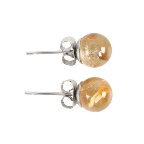 Citrine Semi Precious Crystal Earrings From Witch, Please!
