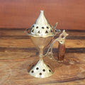 Cone Burner with Handle Traditional Brass Incense Burners