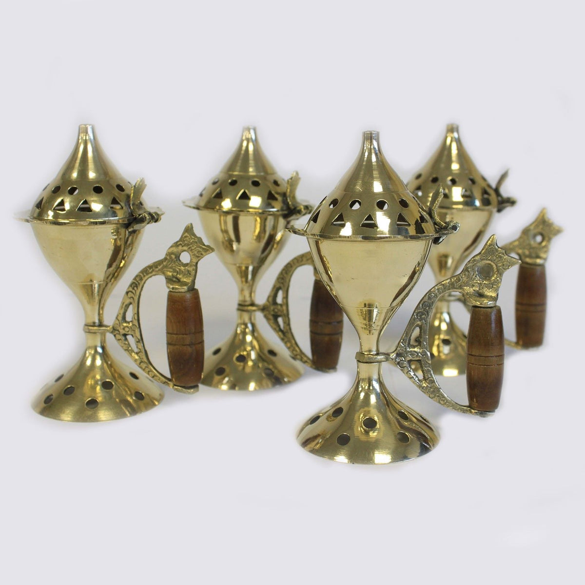 Cone Burner with Handle Traditional Brass Incense Burners