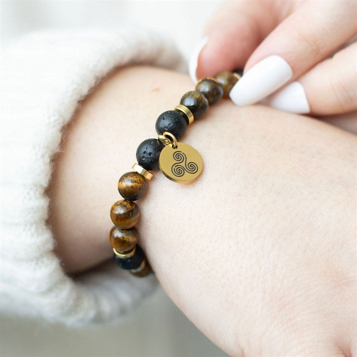 Confidence Tiger's Eye Crystal Essential Oil Bracelet From Witch, Please!