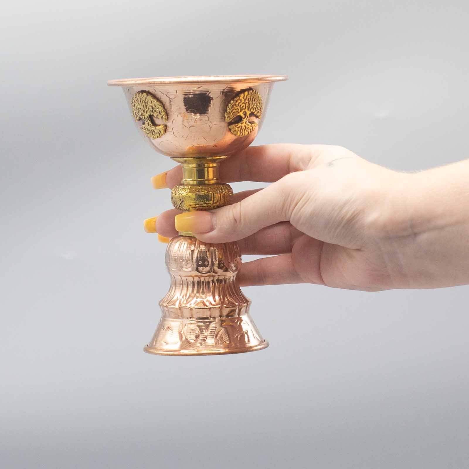 Copper Ritual Goblet with Tree of Life 10x15cm Bowls and Cauldrons