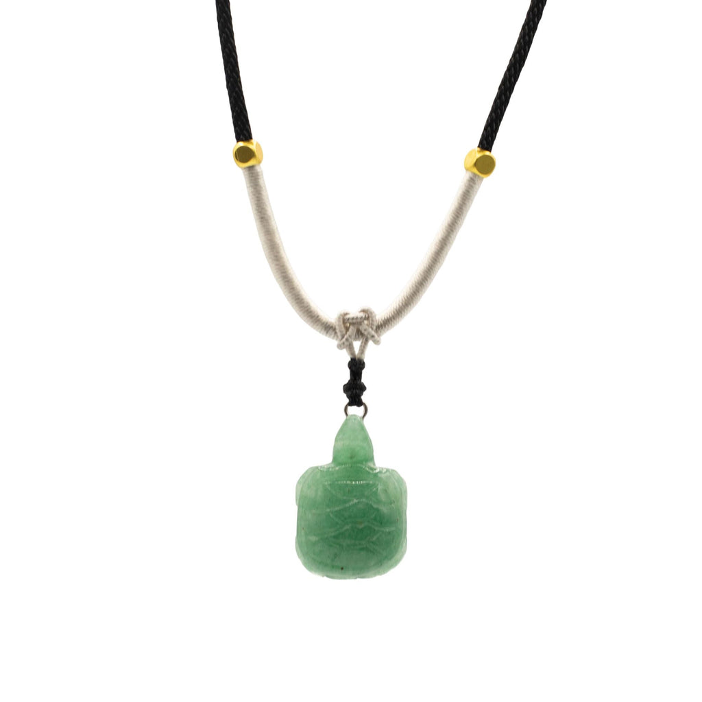 Cord Necklace Gemstone Pendant - Jade Turtle Pendants