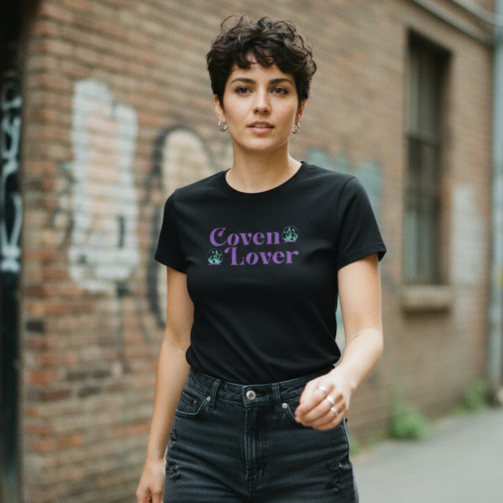 Coven Lover Classic Women’s Crewneck Black T-Shirt