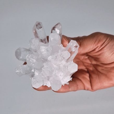 Crafted Quartz Cluster - Clear Quartz - Coloured Calcite Geodes