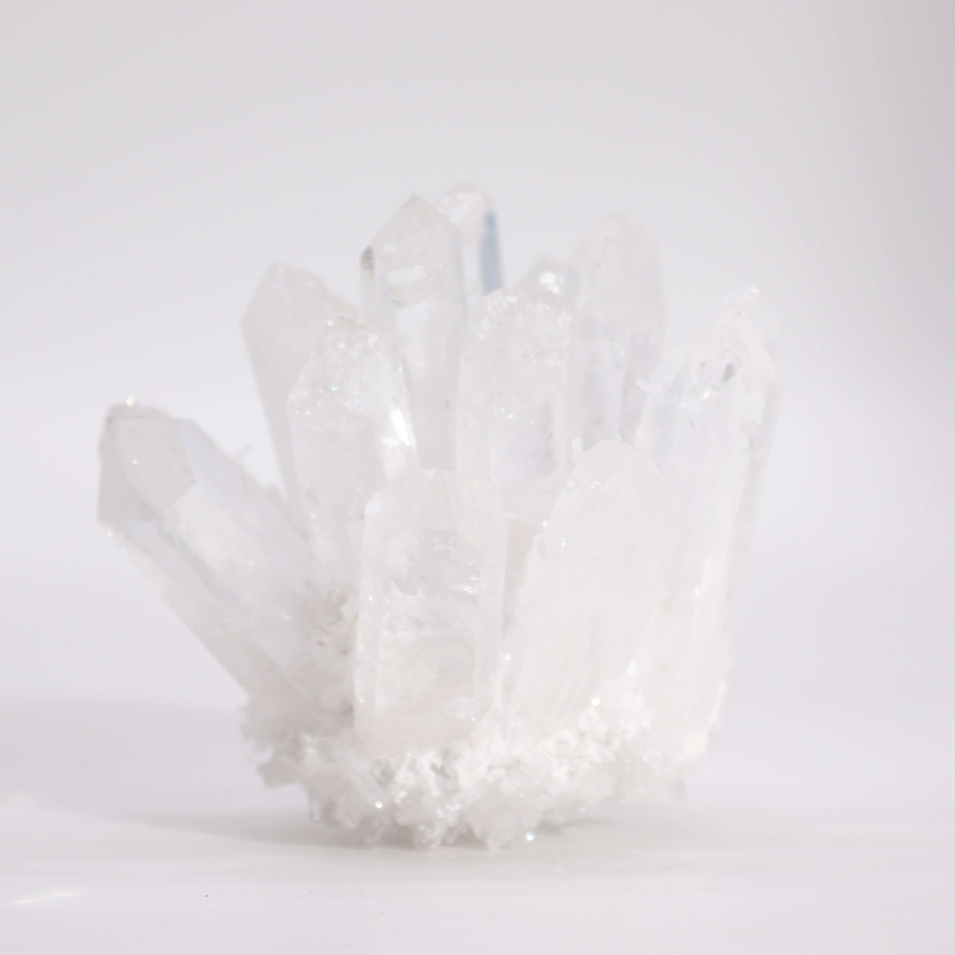 Crafted Quartz Cluster - Clear Quartz - Coloured Calcite Geodes