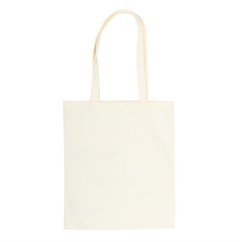 Cream Folk Print Polycotton Tote Bag