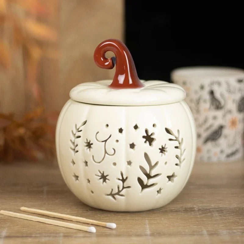 Cream Folk Pumpkin Oil Burner and Wax Warmer