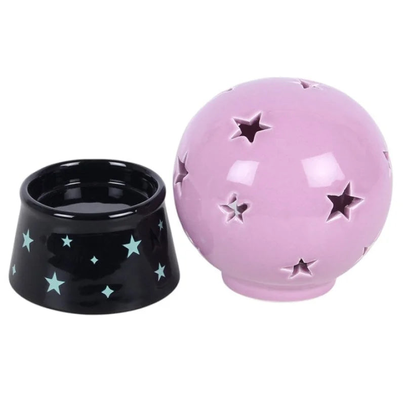Crystal Ball Tealight Candle and Incense Cone Holder