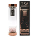 Crystal Glass Tea Infuser Bottle - Rose Gold - Rose Quartz From Witch, Please!
