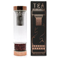 Crystal Glass Tea Infuser Bottle - Rose Gold - Red Jasper From Witch, Please!