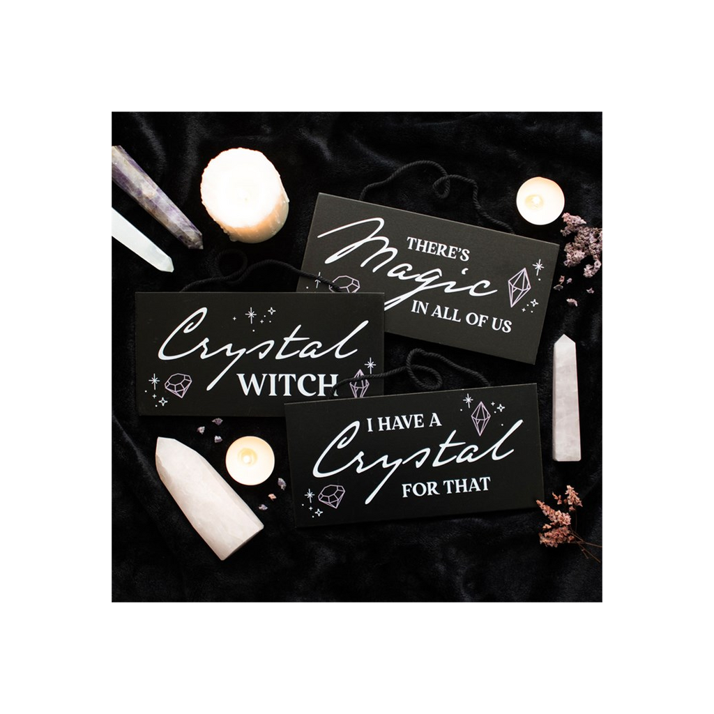 Crystal Witch Hanging Sign From Witch, Please!